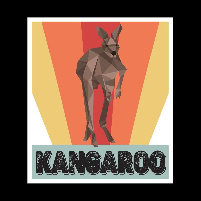 Kangaroo Retro Outback Australia Marsupials Kangaroo