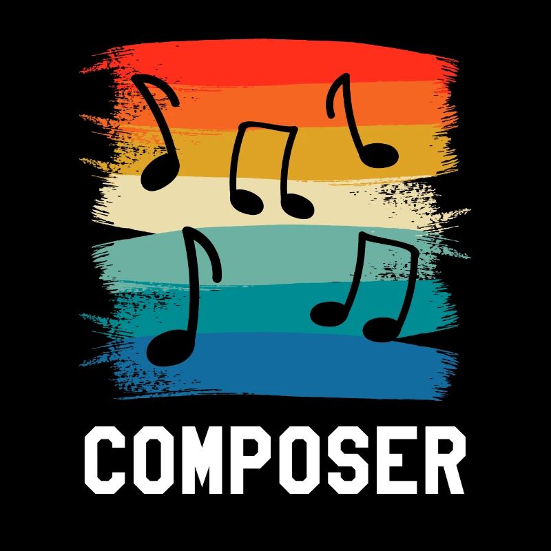 Retro Vintage Classic Composer Music Composing