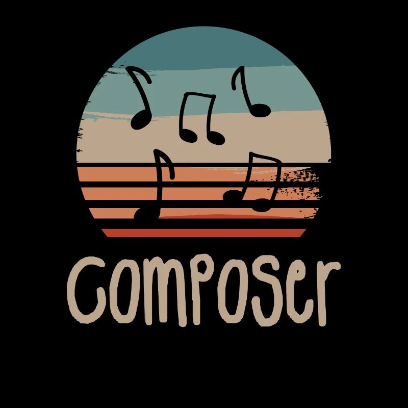 Retro Vintage Classic Composer Music Composing