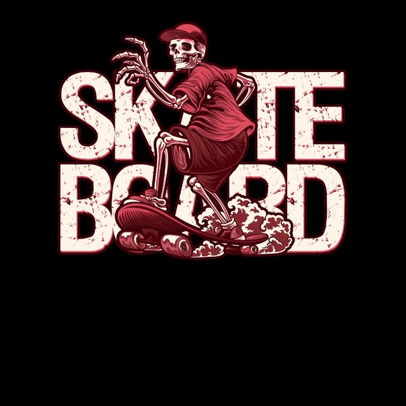 Skate Skeleton in Skateboarder Design