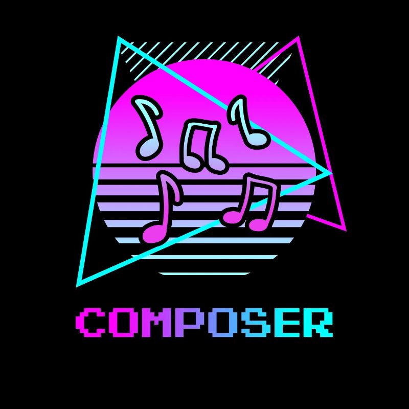 Retro Vintage Classic Composer Music Composing