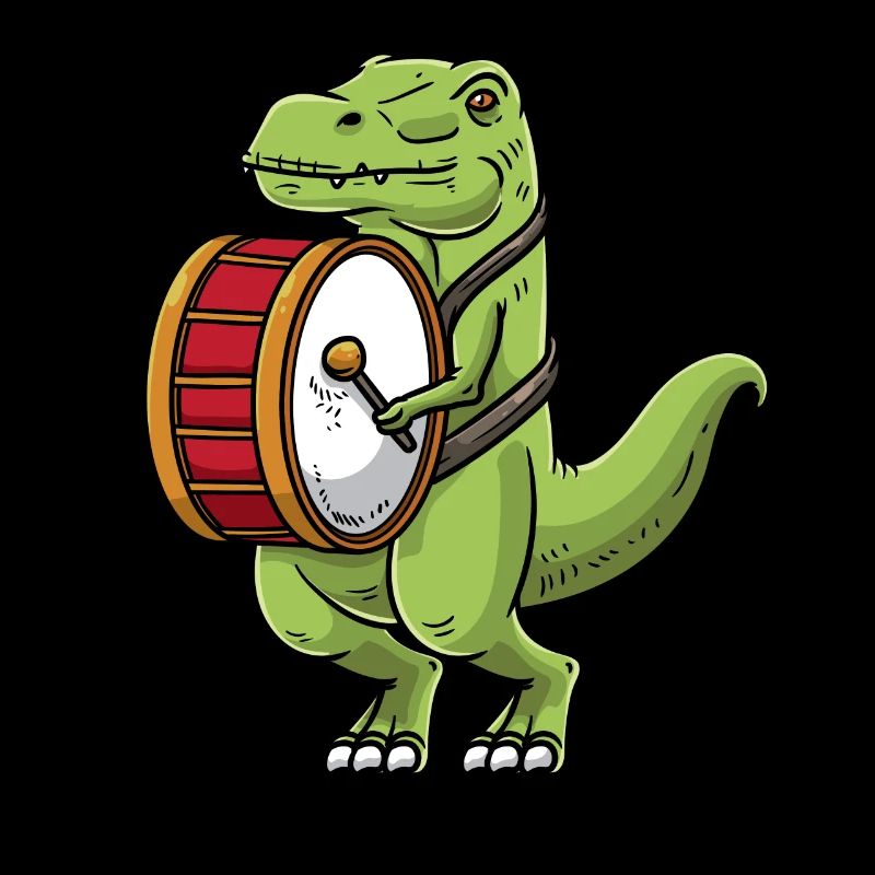 Dinosaur joue de la grosse caisse