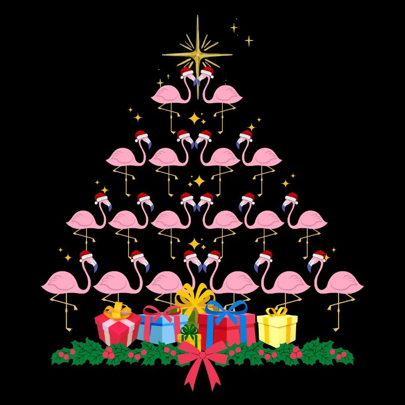 Flamingo-Weihnachten. Weihnachtsgeschenk