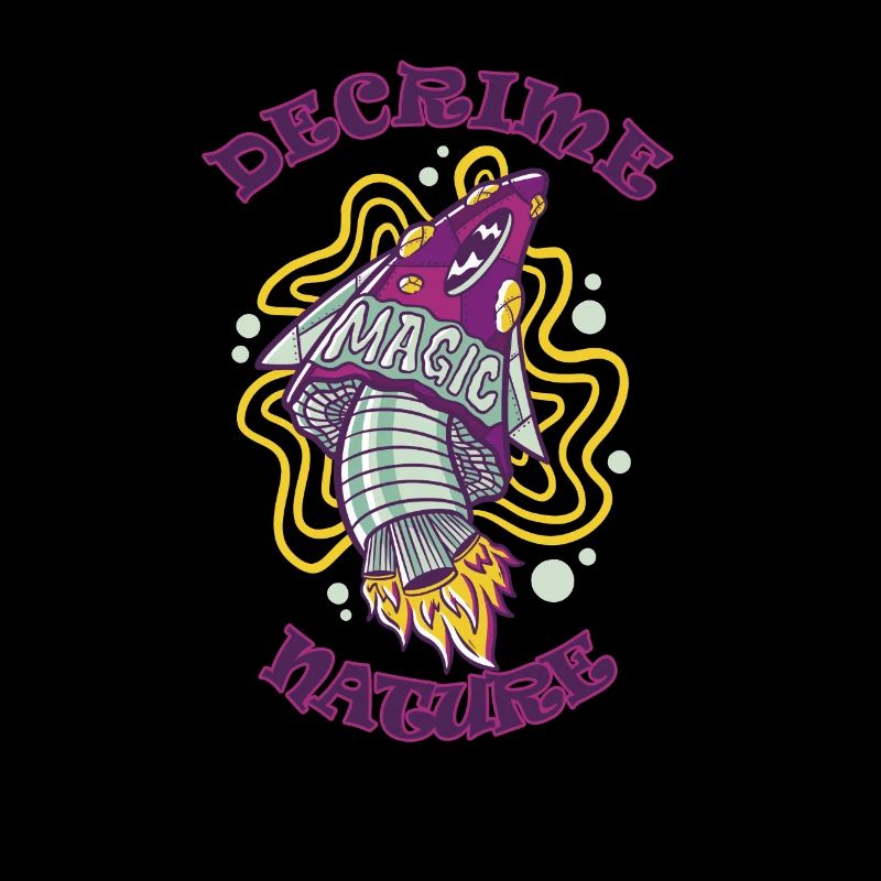 Decrime Nature Coloré Magic Mushroom Rocket