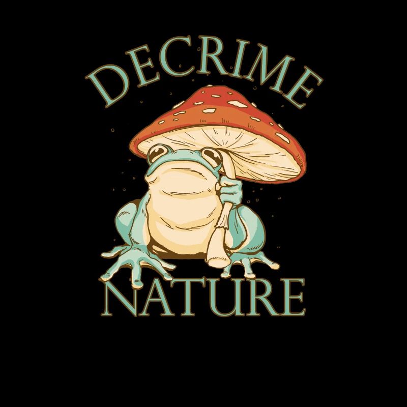 Decrime Nature Colorful Magic Mushroom Frog