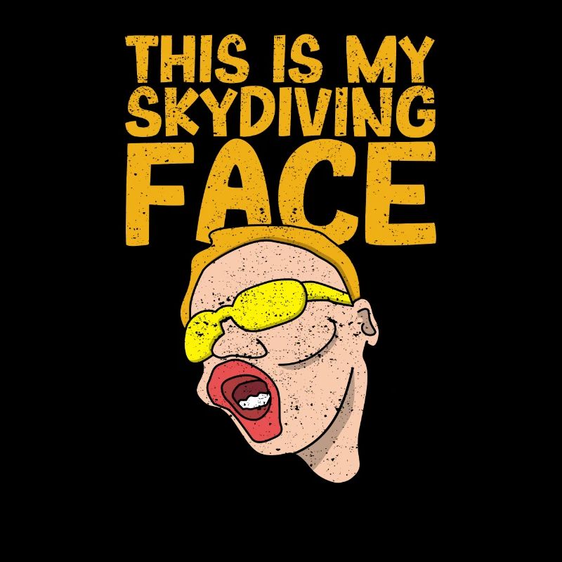 Lustiger Fallschirmspringer Base Jump Skydive This