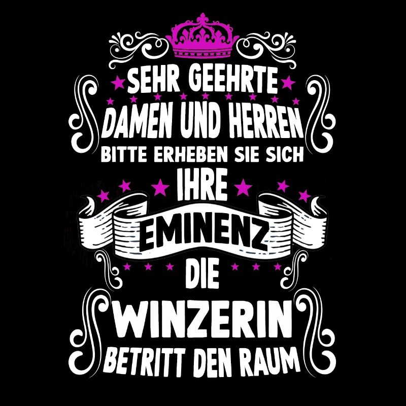 Winzerin T witziges Spruch Motiv Winzerin