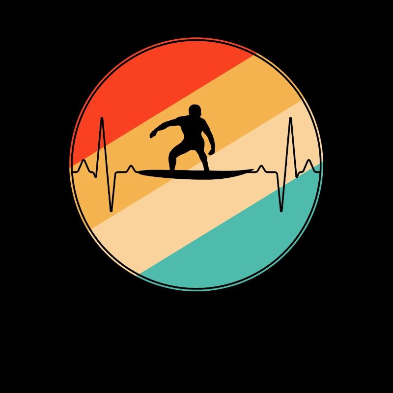 Surfer Retro Heartbeat