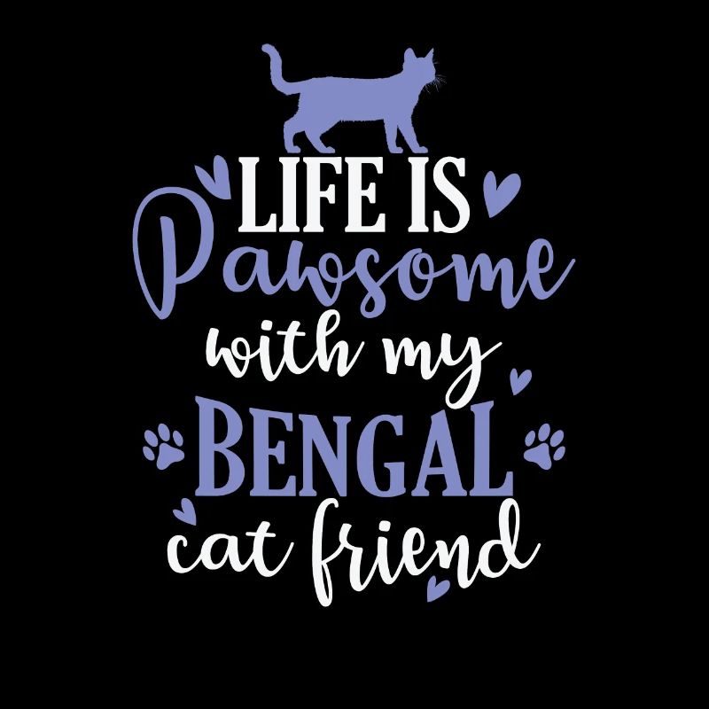 La vie est Pawsome avec mon ami chat du Bengale