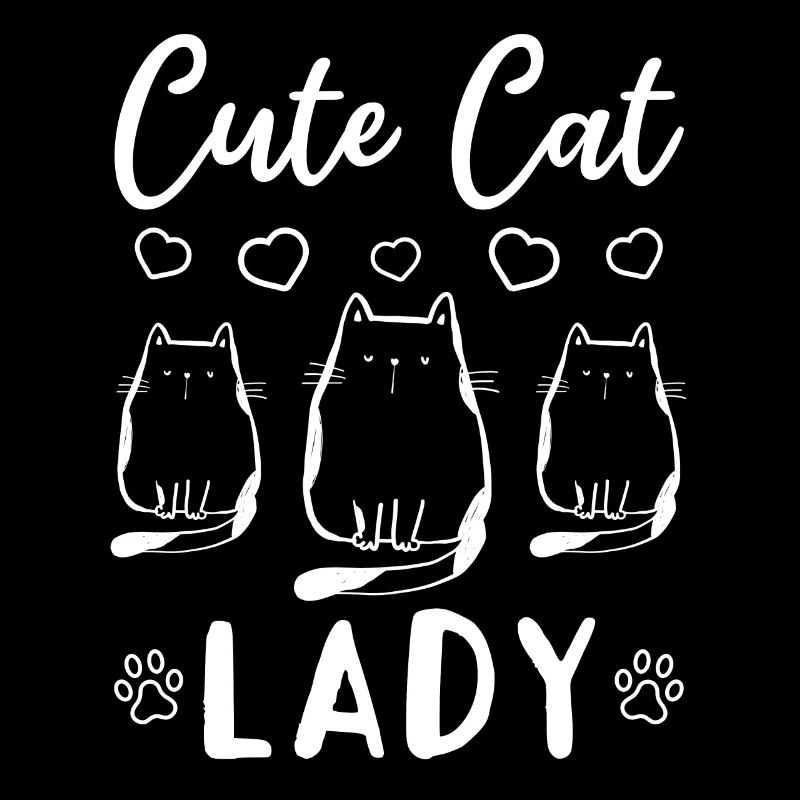 Propriétaire de chat Amoureux de chat mignon Fille de chat - Mignon Cat Lady