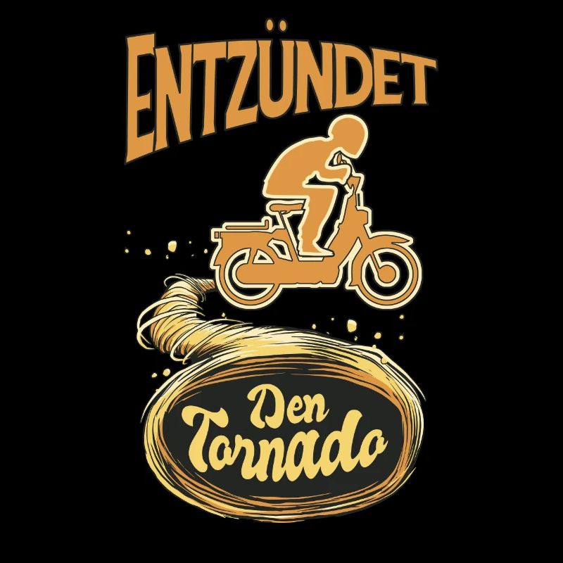 Mofa Mopedfahrer Mofaroller Moped lustige Zweitakt