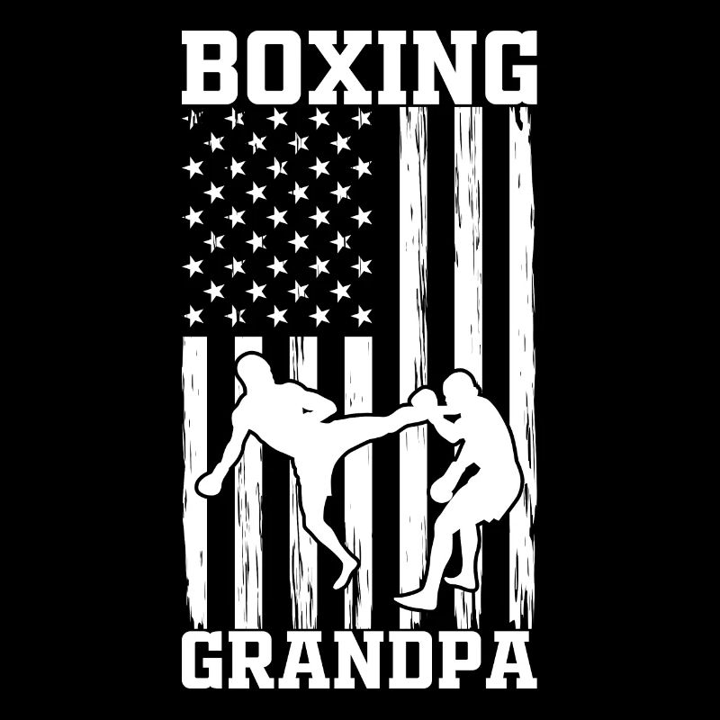 Boxe Drapeau Boxe Grand-père Arts Martiaux Boxe Gra