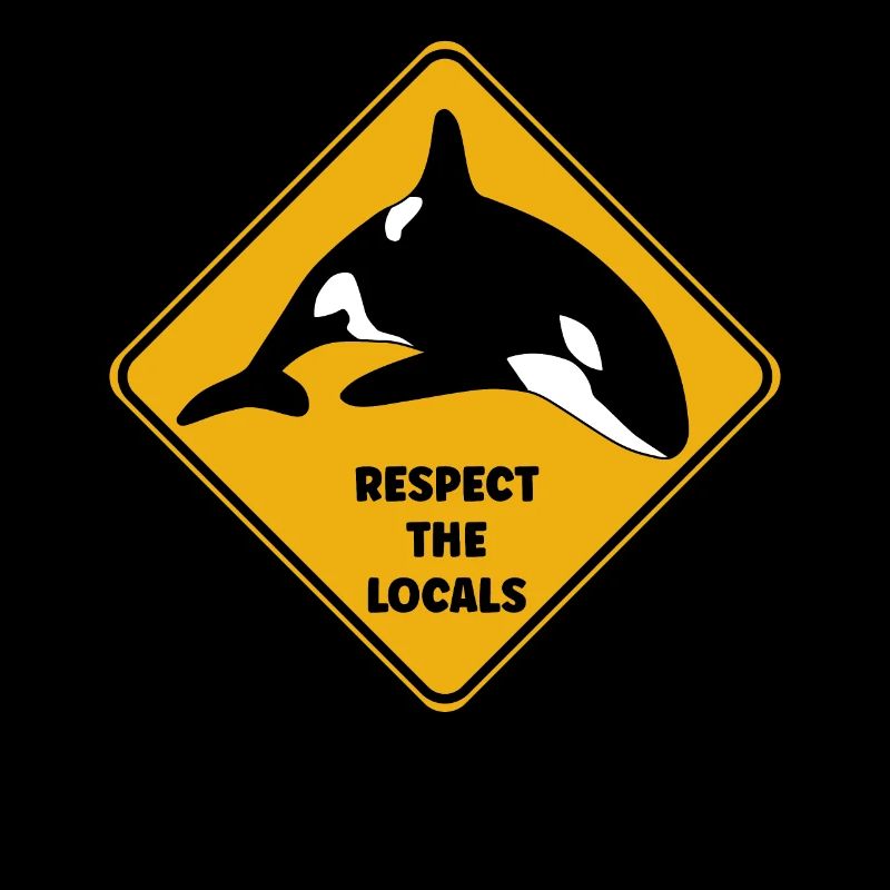 Warnschild Taucher - Respektiere die Einheimischen