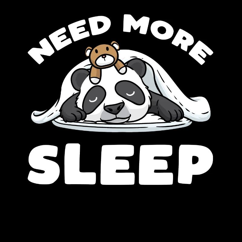 Need more sleep Panda Sleeping with Plush Toy