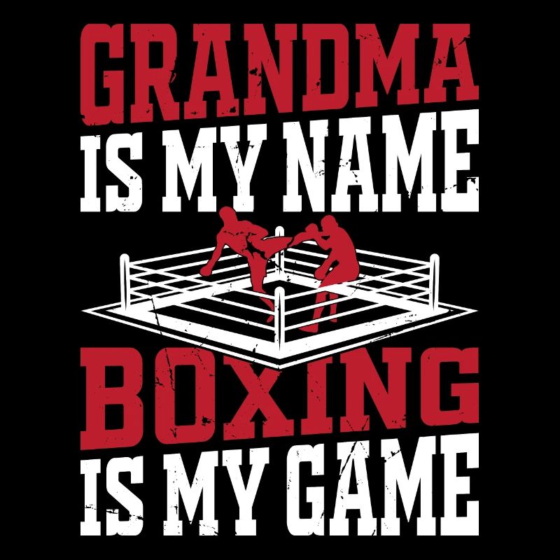 Boxer grand-mère est mon nom La boxe est mon jeu - Boxi
