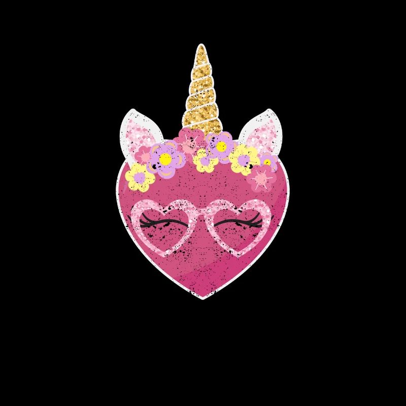 Niedliches Einhorn Herz Valentinstag Einhörner