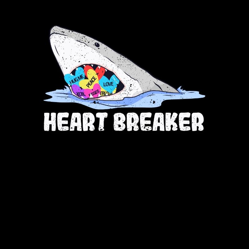Saint-Valentin Requin Heartbreaker Drôle de cœurs Requins