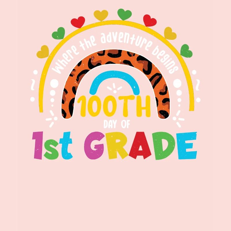 Mignon Léopard Arc-en-ciel 1ère année 100 jours d’école