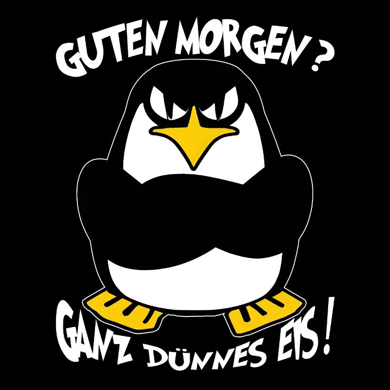 Ganz Dünnes Eis Morgenmuffel Pinguin Kaffee