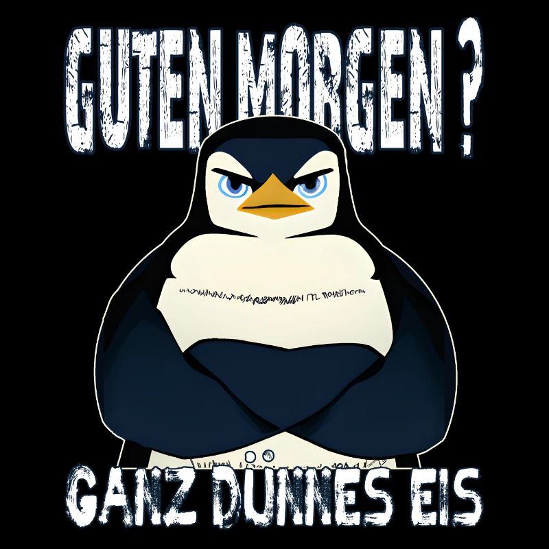 Ganz Dünnes Eis Morgenmuffel Pinguin Kaffee