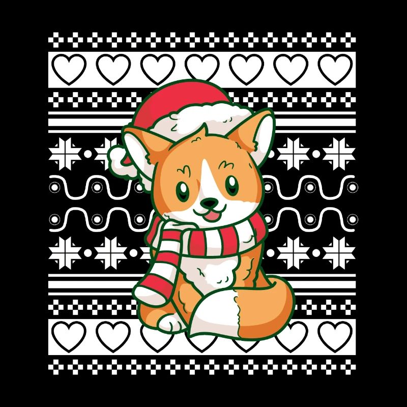Moche pull de Noël Tshirt Renard de Noël