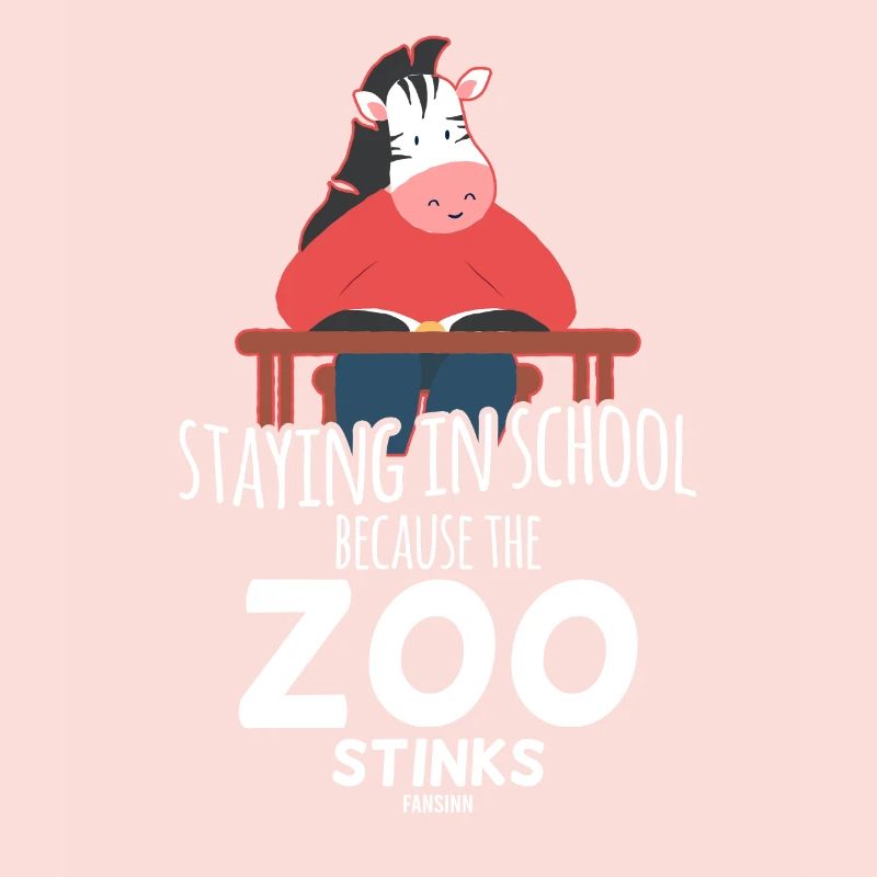 Zebra School Learn Nerd Child