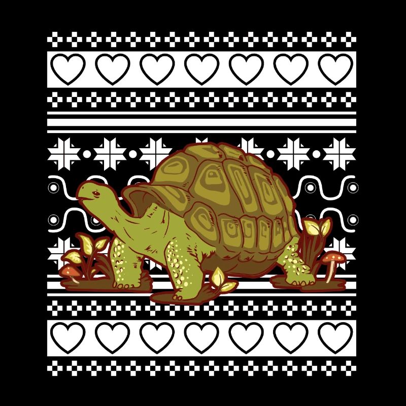 Pull de Noël moche Tortue de Noël