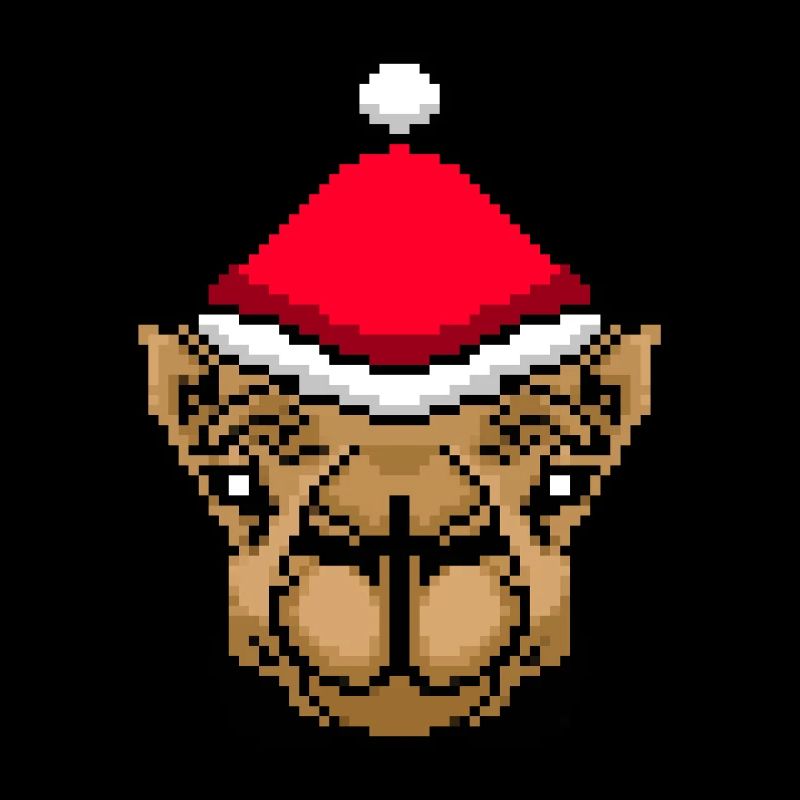 Kamel verpixelt Weihnachten - Lustige Kamel