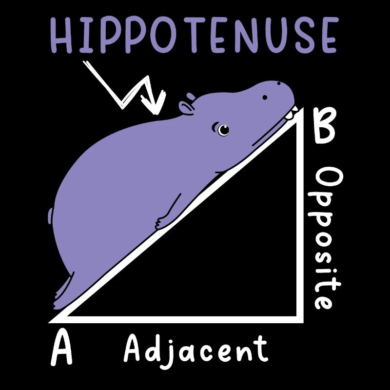 Hippotenuse Angrenzendes Nilpferd Liebhaber Nilpferd