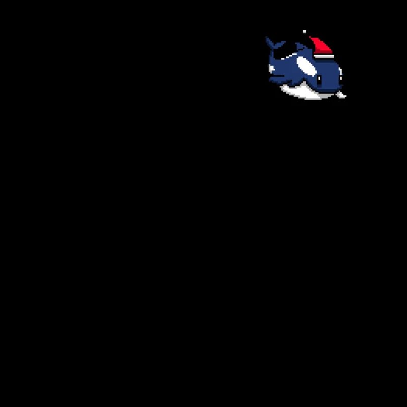 Orca Pixelated Christmas - Funny