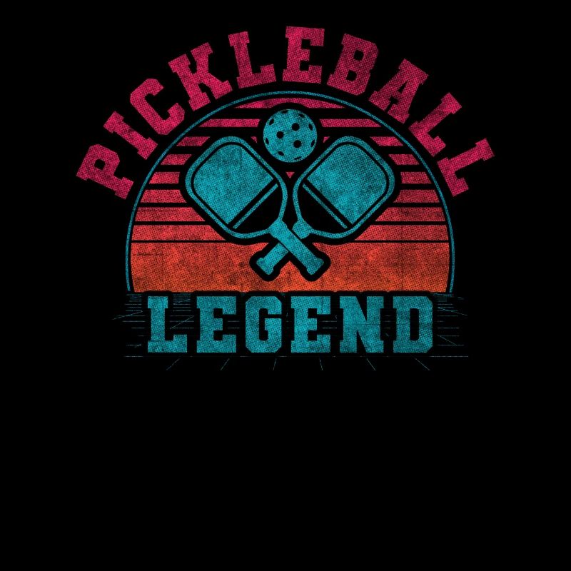 Cool Retro Crossing Rackets Pickleball Legend