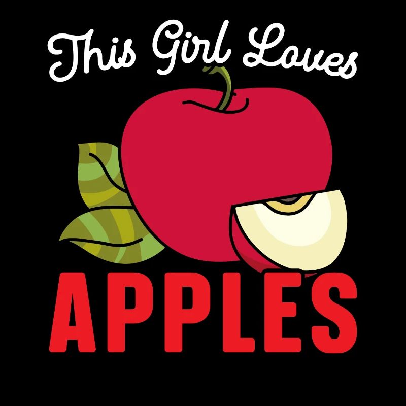 Dieses Mädchen liebt Äpfel Apple Fruit Lover Apple