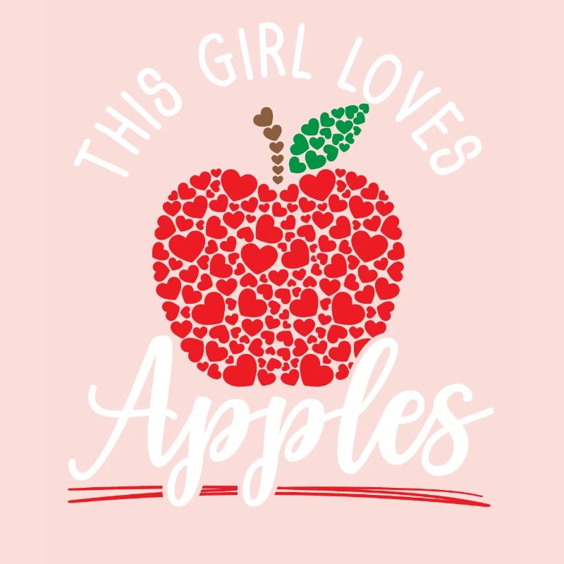 Dieses Mädchen liebt Äpfel Apple Fruit Lover Apple