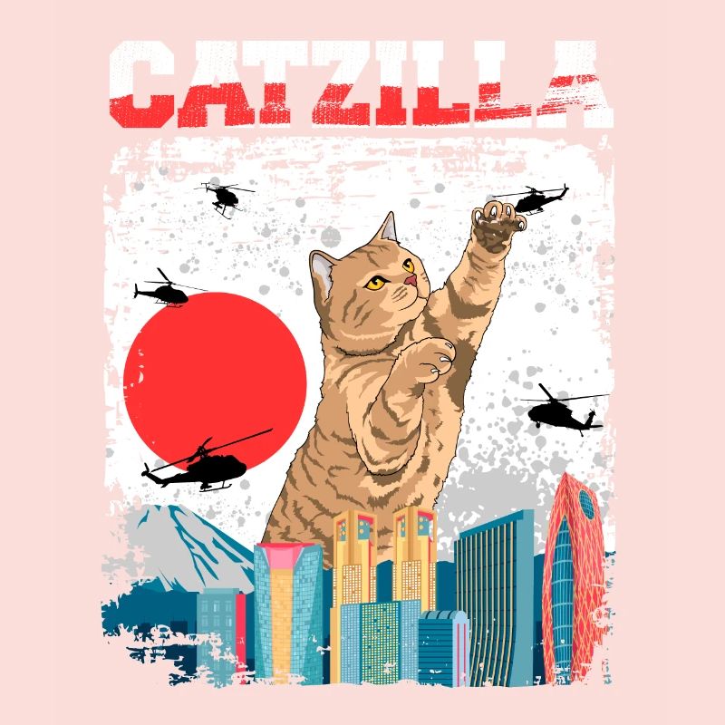 Catzilla Retro Cat Cat Lovers