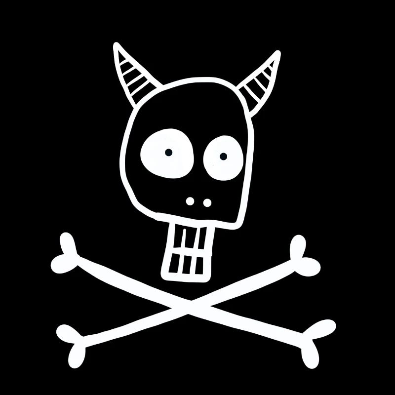 Crâne avec cornes de diable