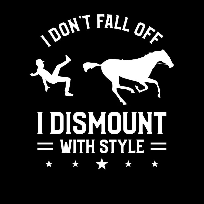 Je ne tombe pas Je descends avec style à cheval