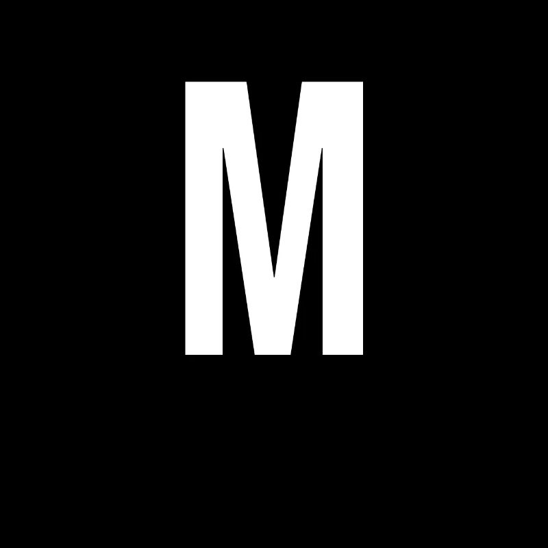 M Lettre Numéro Symbole Alphabet Initiale