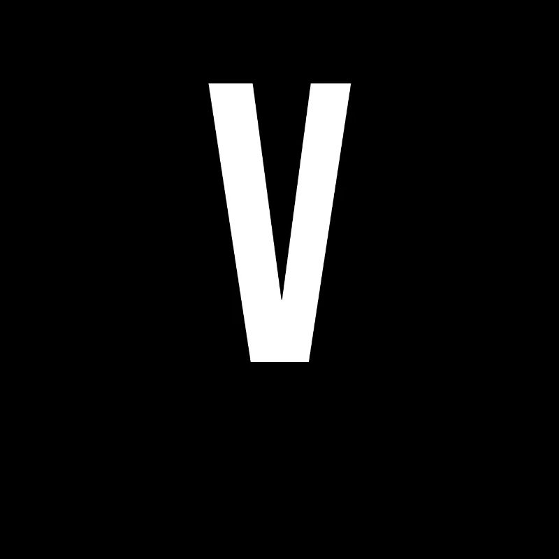 V Lettre Numéro Symbole Alphabet Initiale