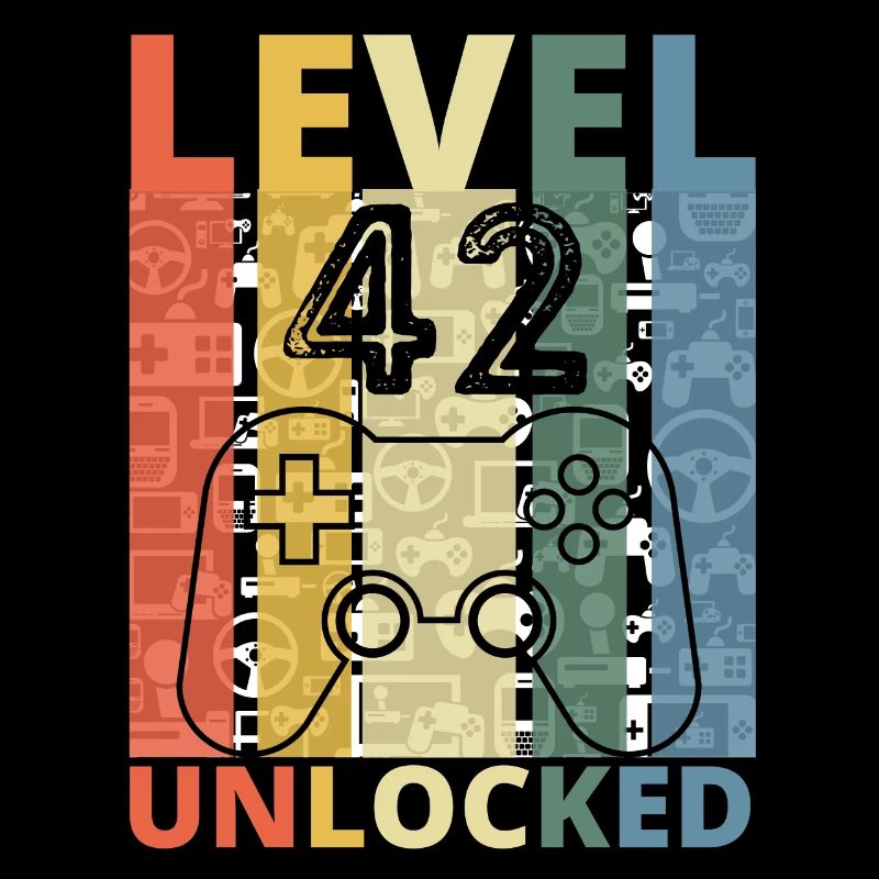 Level 42 Freigeschaltet Lustiger Gamer Geburtstag Zweiundvierzig