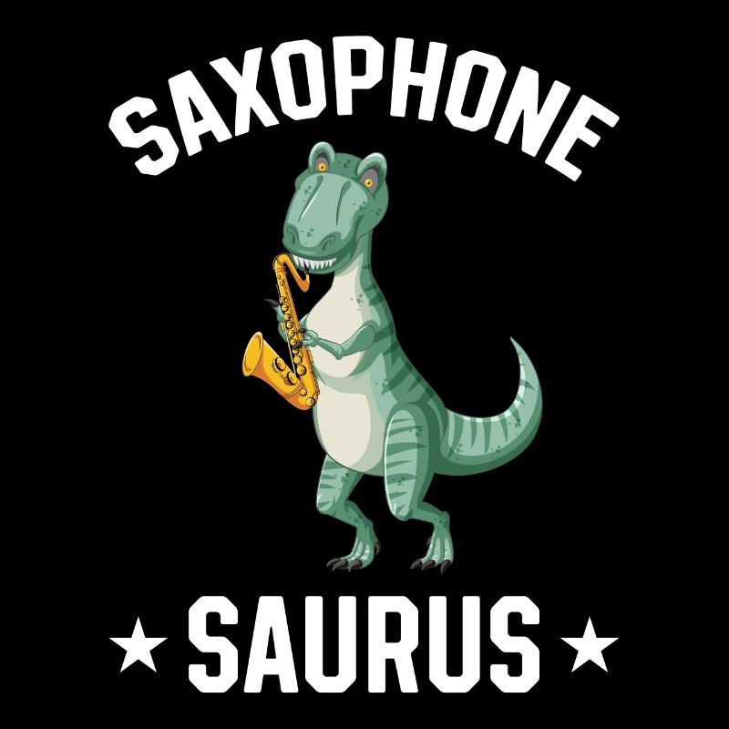 Saxophone Saurus Dino Sax Player Saxophone Player