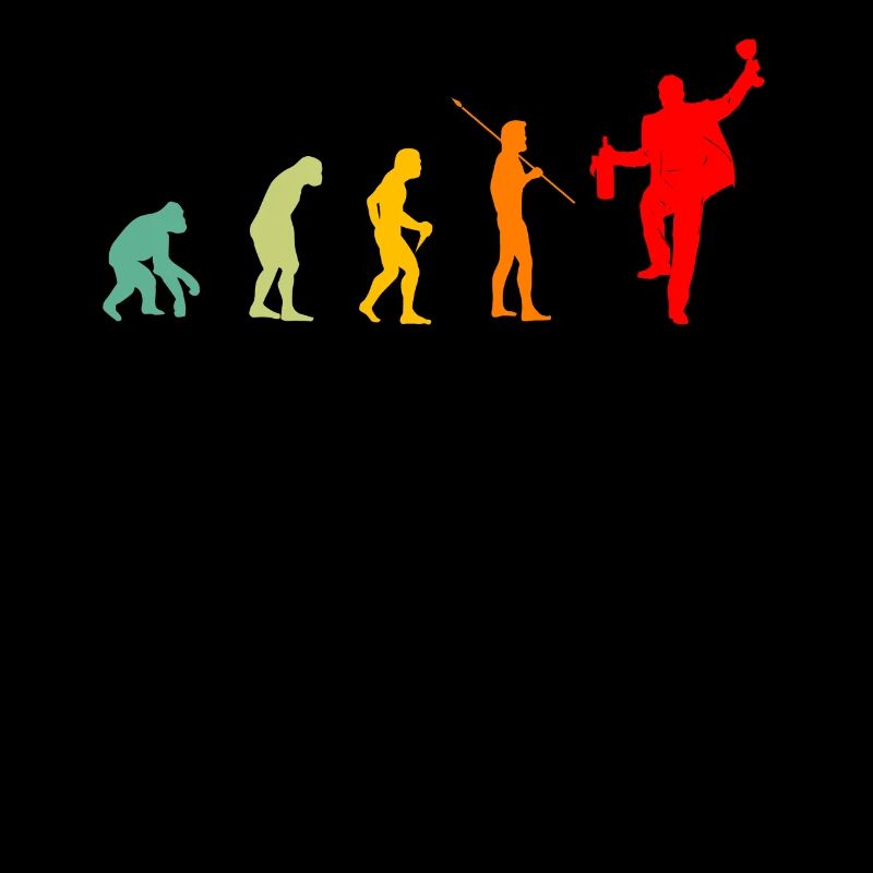 Evolution Aperitif lustiges Geschenk Mann