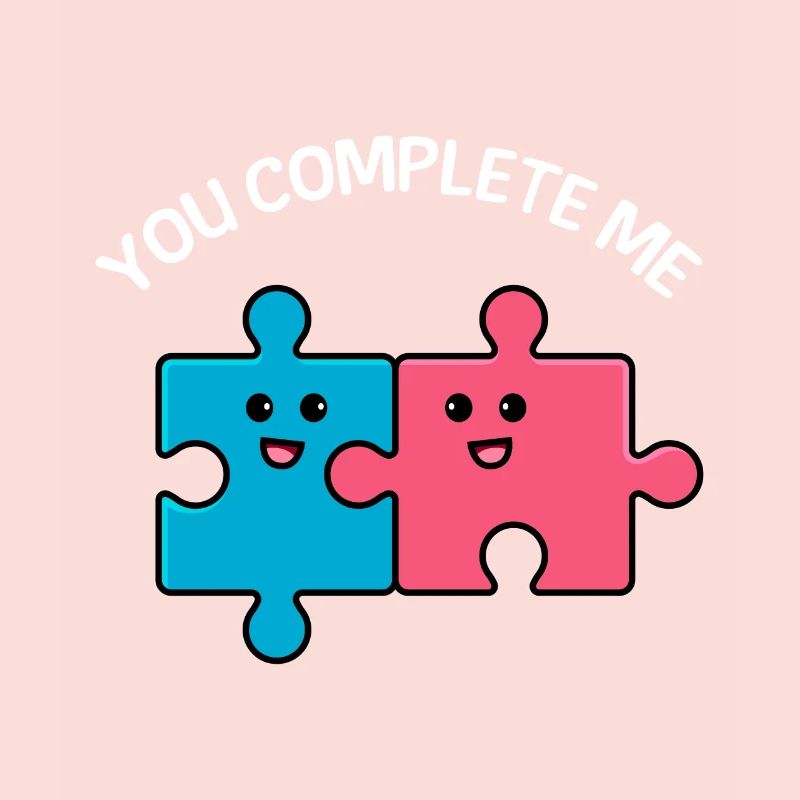 Valentinstag Spruch You complete me