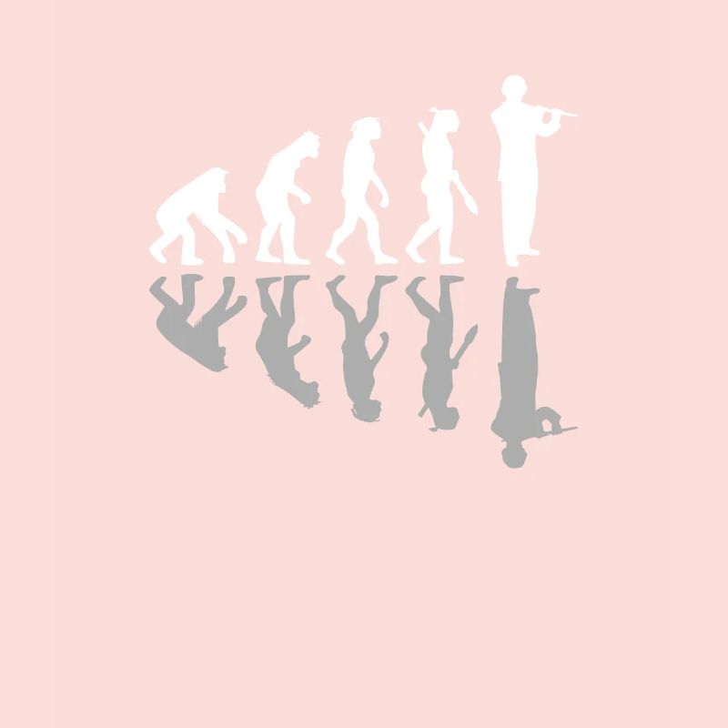 Human Evolution Flutist Musician Flute Player