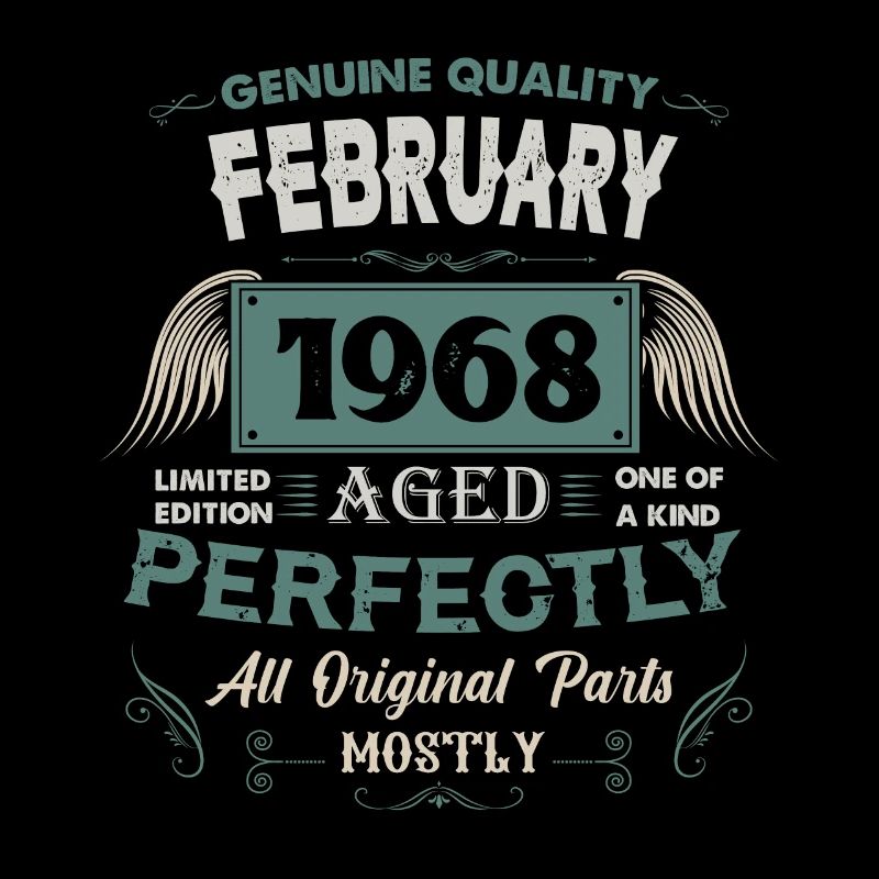 Februar 1968 Vintage Geburtstag Geschenk