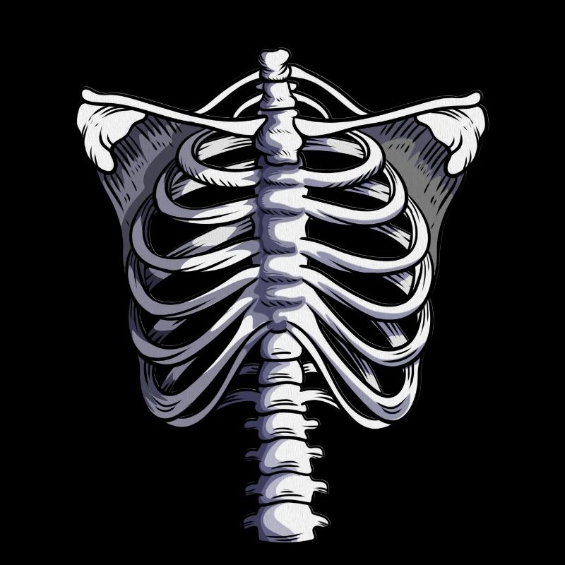 Skeletal Chest Torso Bone Halloween Outfit