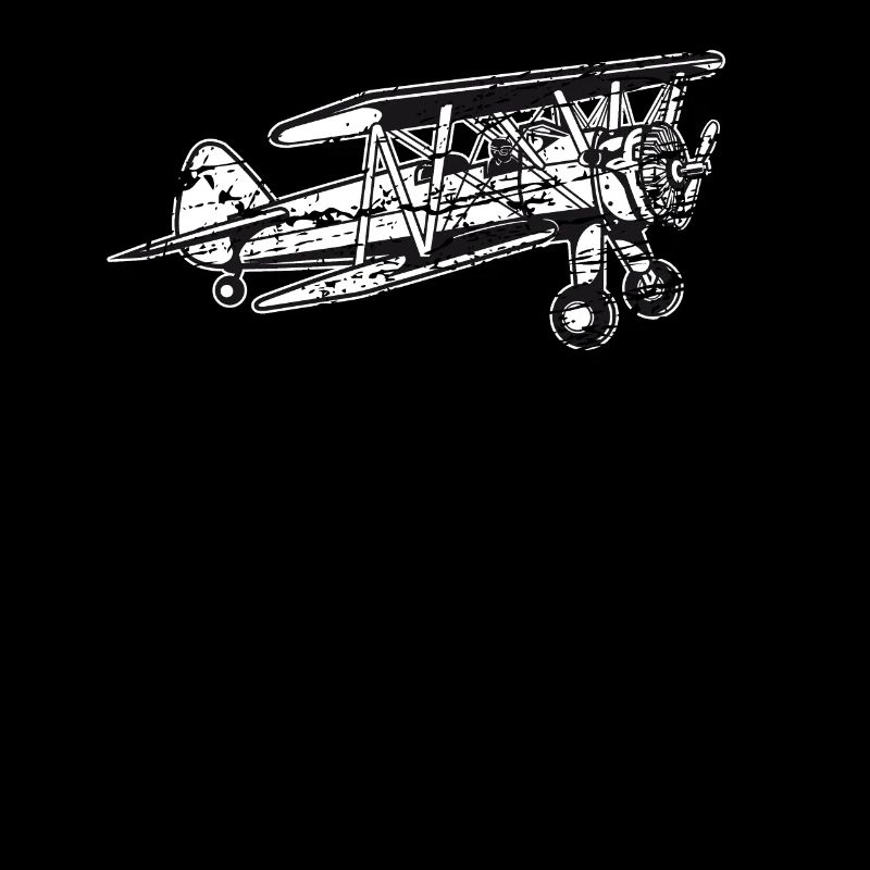 Doppeldecker Flugzeug Pilot Fluglehrer Geschenk