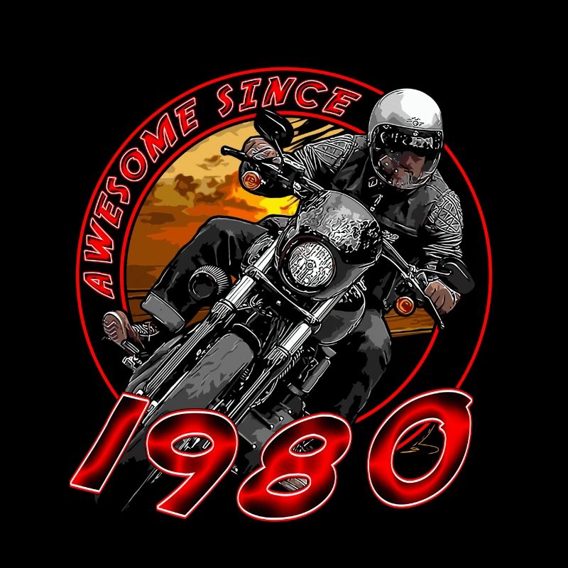 Awesome since 1980, Biker Geburtstag