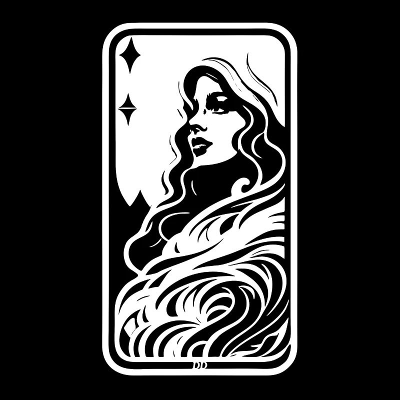 Frau und Sterne