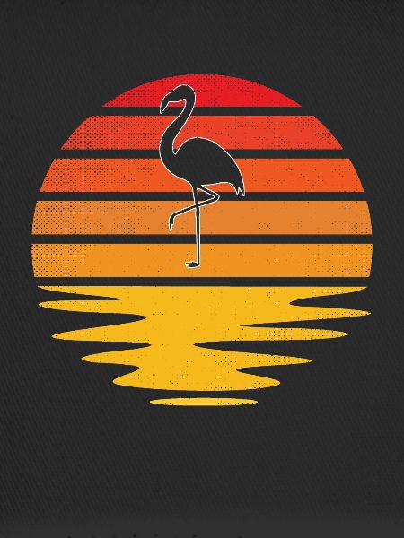 Flamant rose Rétro