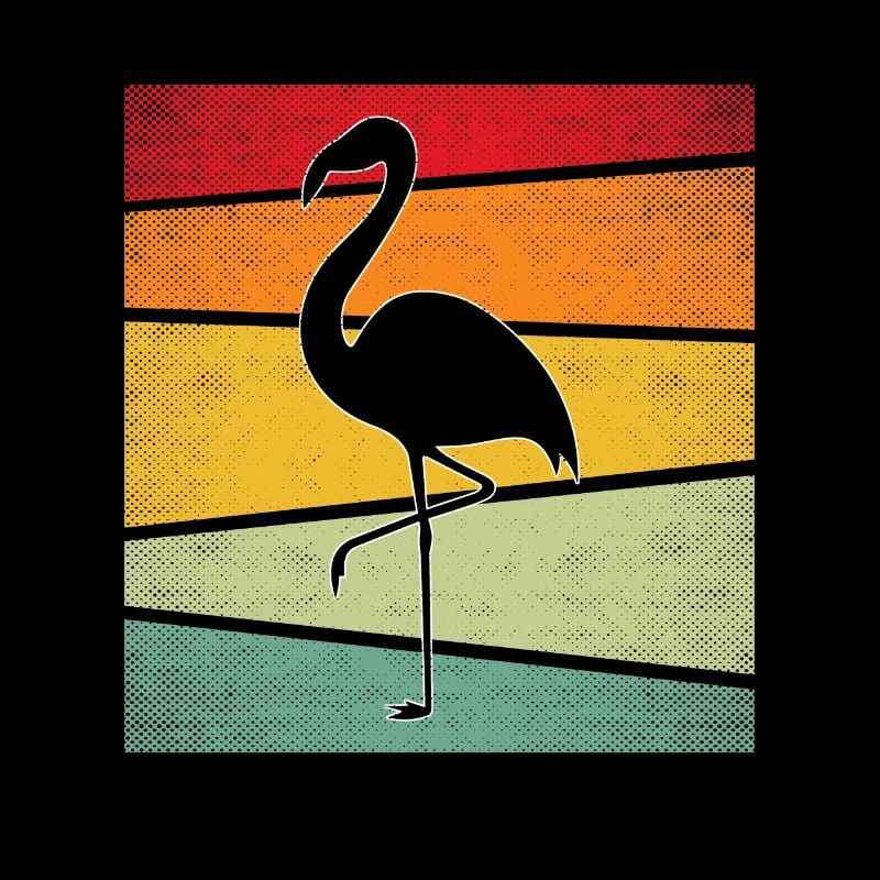 Flamant rose Rétro